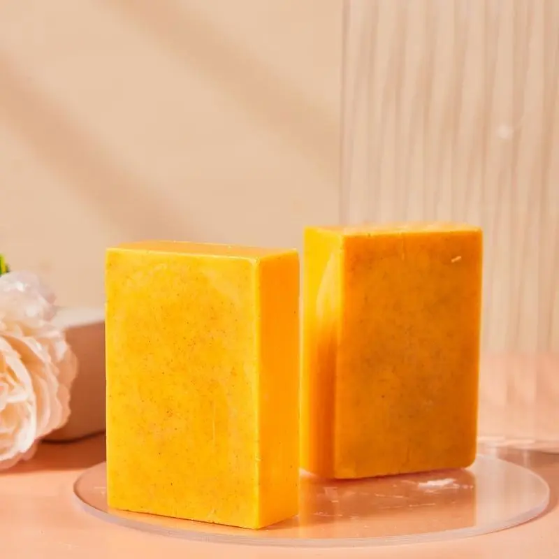 AGICEA Turmeric & Kojic Acid Brightening Turmeric Bar Soap - Shea Moisturizer, Scented Tea Tree Cleanser with Serum, Lemon & Coconut for Daily Smooth, Radiant Glow, Anti-Pigmentation Face & Body Care