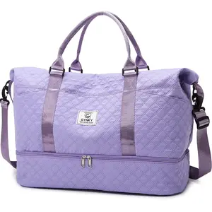 Dakimoe Travel Duffle Bag Weekender Bags for Women with Shoe Compartment Carry on Overnight Bag Gym Duffel Bag with Wet Pocket Hospital Bags for Labor and Delivery