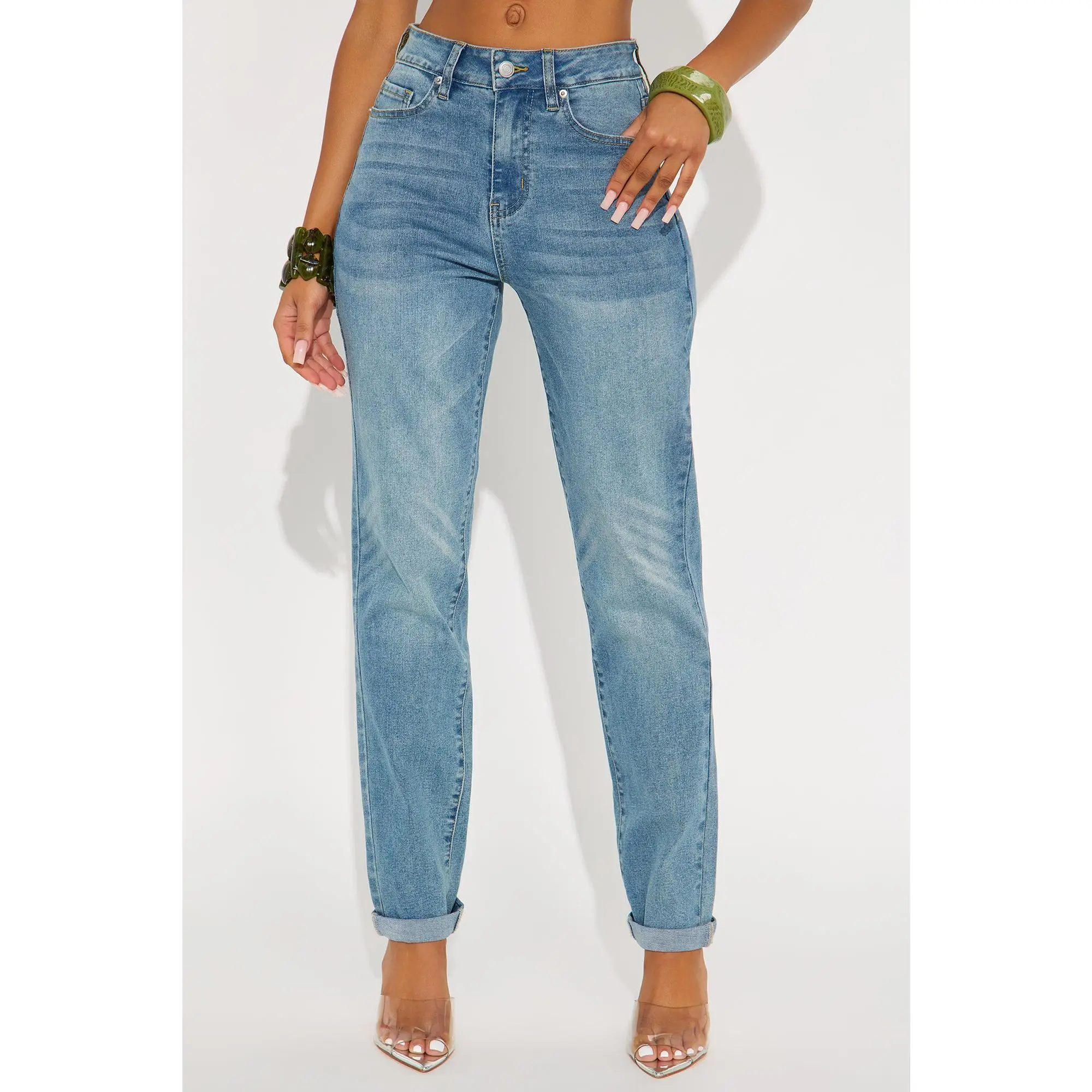 Tall Clara Super Stretch Sculpting Mom Jeans - Medium Wash