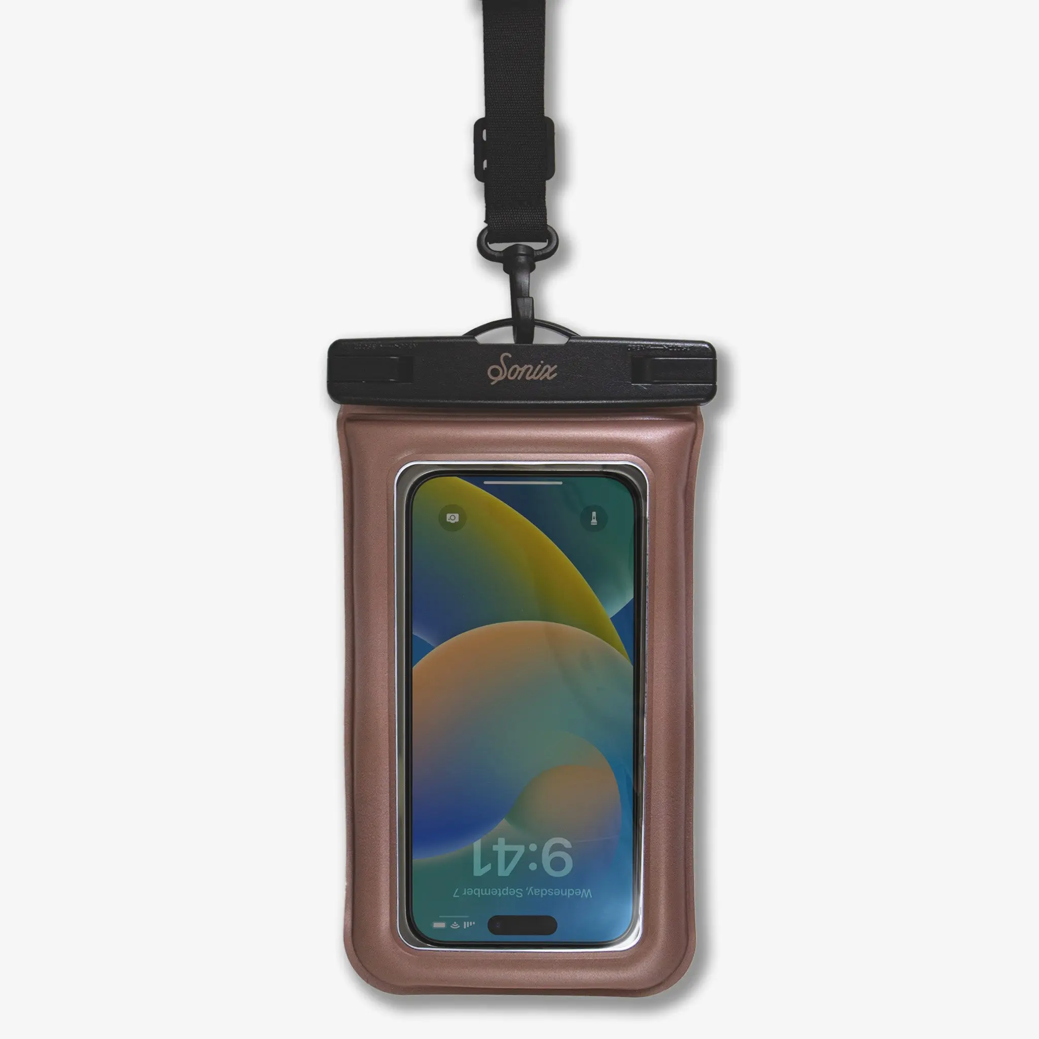 Waterproof Mobile Phone Protection Pouch with Adjustable Lanyard - Mocha Casing, Phone Accessories Cover for Beach Use, Smartphone