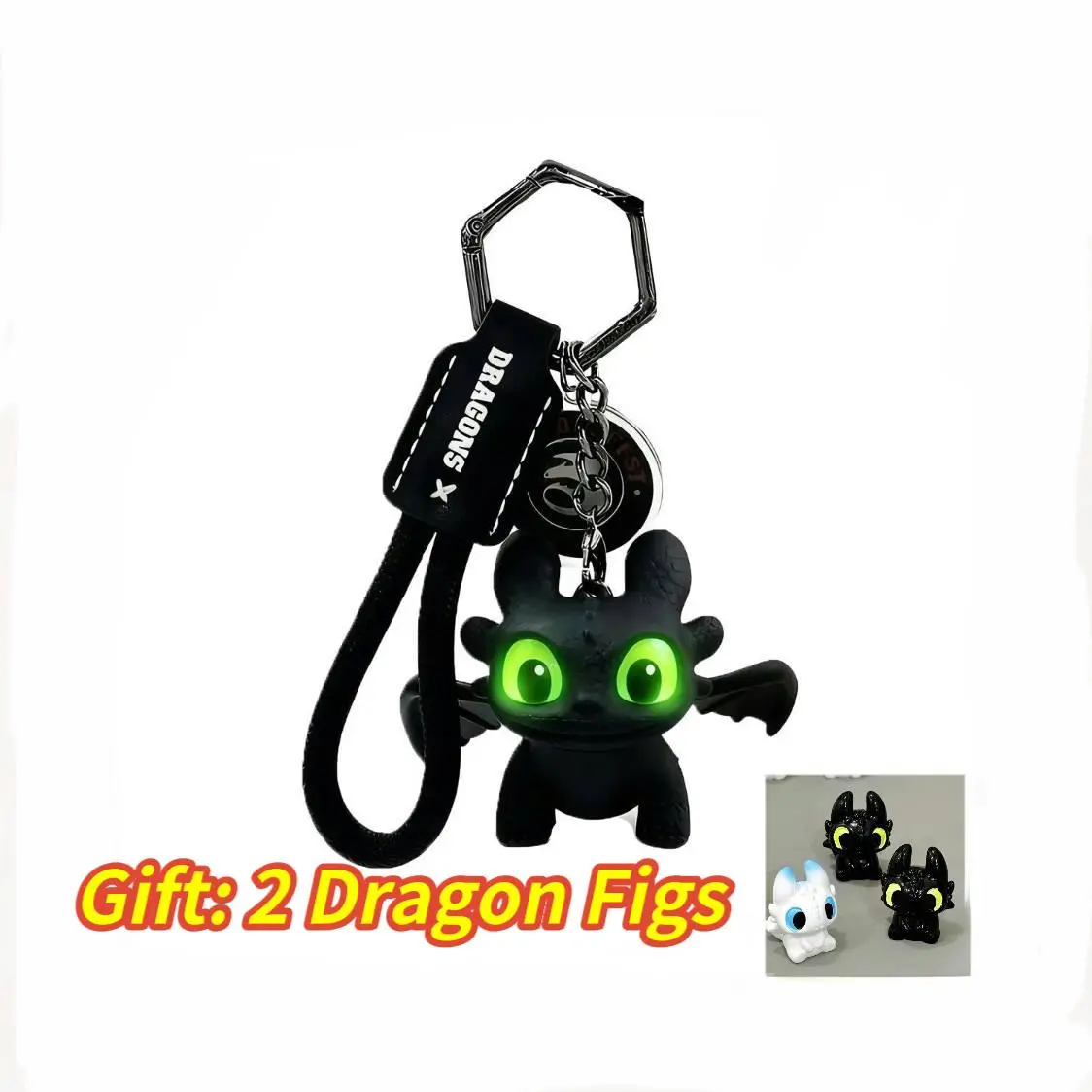 Joylux How to Train Your Dragon, Night Fury Dragon Keychain,Valentine Party Favor Toys 2026, Glow in the Dark Mini Dragon, Pendant with Moving Wings ,Trendy Bag Charm Car Ornament Keychain, Gift Birthday Peripheral