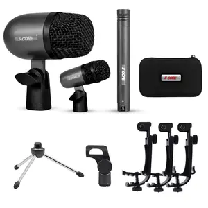 5 Core Conga Mic Snare Tom Microphone Drum Kit Condenser XLR Instrument Mics