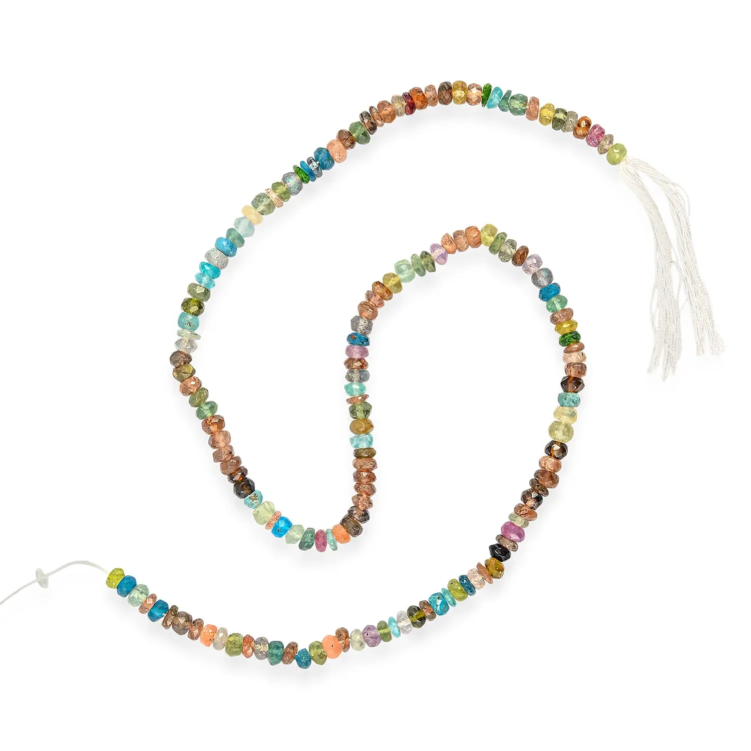 Multi Gemstone Beaded Strand Necklace (13.5 Inches) 52.50 ctw