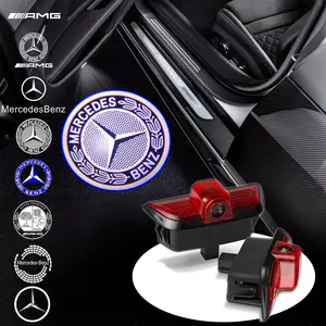 2pcs LED Car Door Welcome Lights Laser Projector Lamps Car Decorative Light for Mercedes Benz C-class W204 2008 2009 2010 2011 2012 2013 2014 C260 C300 W204 2010 2011 2012 2013 2014 C200 W204 2008 2009 2010 2011 C280 C230 W204 2008