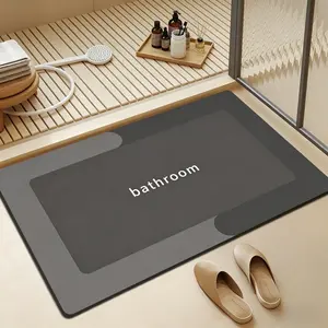 Soft Bathroom Accessories, Quick-Dry Bath Mat, Diatomaceous Earth Bath Rug, Non-Slip Absorbent Bath Carpet, 40x60/50x80 Cm