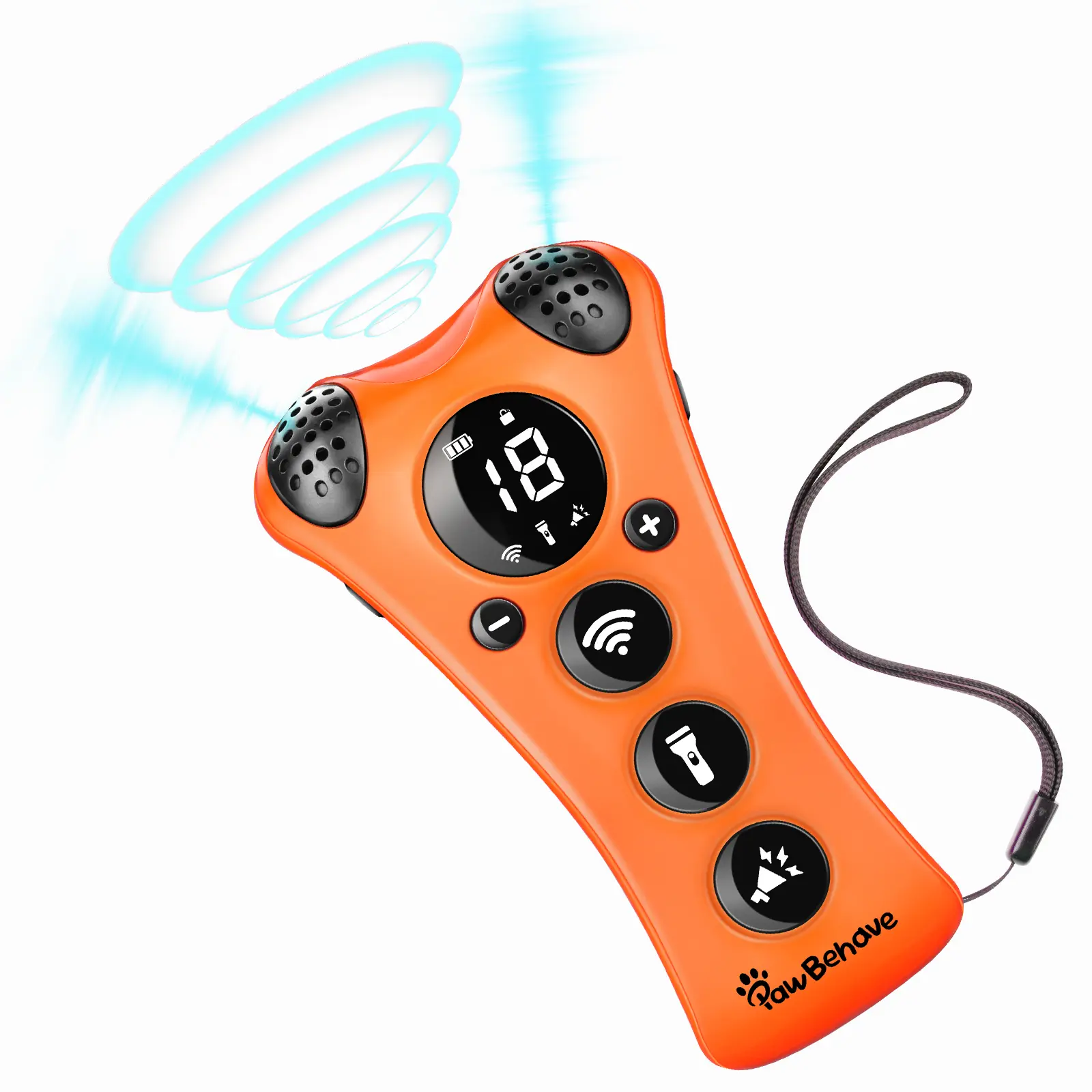 Adjustable Ultrasonic Dog Trainer – World's First Variable Frequency Pet Behavior Corrector with 10 Level Ultra Sound, 18 Dog Whistles, Anti-Bark Flashlight, Humane Dog Deterrent