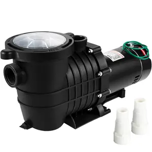 VEVOR 1HP Swimming Pool Pump, Dual Voltage 110V/220V, Circulates 5544GPH for Efficient Water Movement Above Pools, Includes Strainer Basket Two 1-1/2'' NPT Connectors