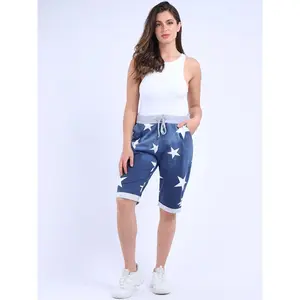Ladies Star Print Cotton Safari Shorts