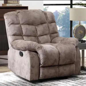 EBELLO Manual Recliner Chair Soft Fabric...