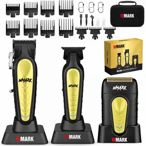 W Mark,3 In 1 Cordless USB Rechargeable Hair Clipper Kit,NG-1638 Combo,Gromming Kit for personal,Hair clipper and trimmer kit for barber shop,shaver set,cordless electric razor,beard clipper,barber shaver,buy now,Multi Function Electric Trimmer Razor
