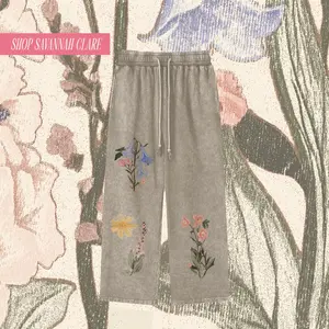 "BLOOM" Vintage Wide Leg Sweatpants "BLOOM" Vintage Wide Leg Sweatpants