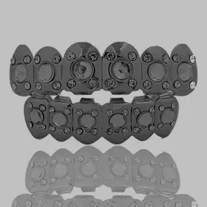 New Best Selling Temporary Hip-Hop Braces Teeth for Men & Women - Instant Upper/Lower Dentition, Easy Clip-On for Halloween, Music Festivals, Nightclub Parties - Dance Stage Props Accessory (No)