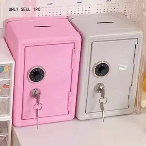 Mini Metal Piggy Bank, 1 Count Creative Deposit Box, Key Lock Box, Savings Bank, Mini Bank, Holiday & Birthday Gift