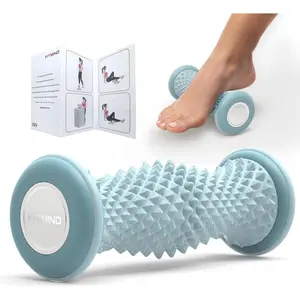 Foot Roller Massager for Plantar Fasciitis Relief, Portable Silent Deep Tissue Massager Tool for Arch and Heel Pain-Blue