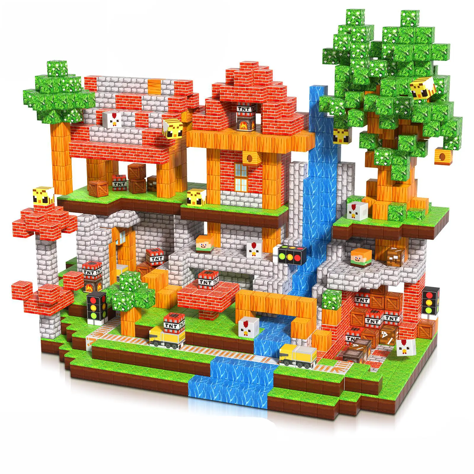 150 PCS Magnetic Blocks - Building Block for Kids Ages 4-8, Magnet Blocks Cubes for Boys Girls, STEM Educational Stacking Magnet Toy for 3 4 5 6 7 8 9 10 11 12 Birthday Gifts,summerwins
