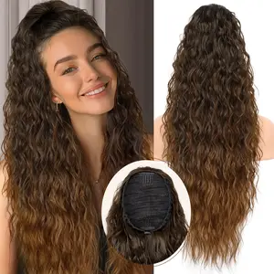 Ponytail Extension 30 Inch Drawstring Pony Tails Hair Extensions for Women Long Curly Ponytail Synthetic Hairpieces for Daily Use