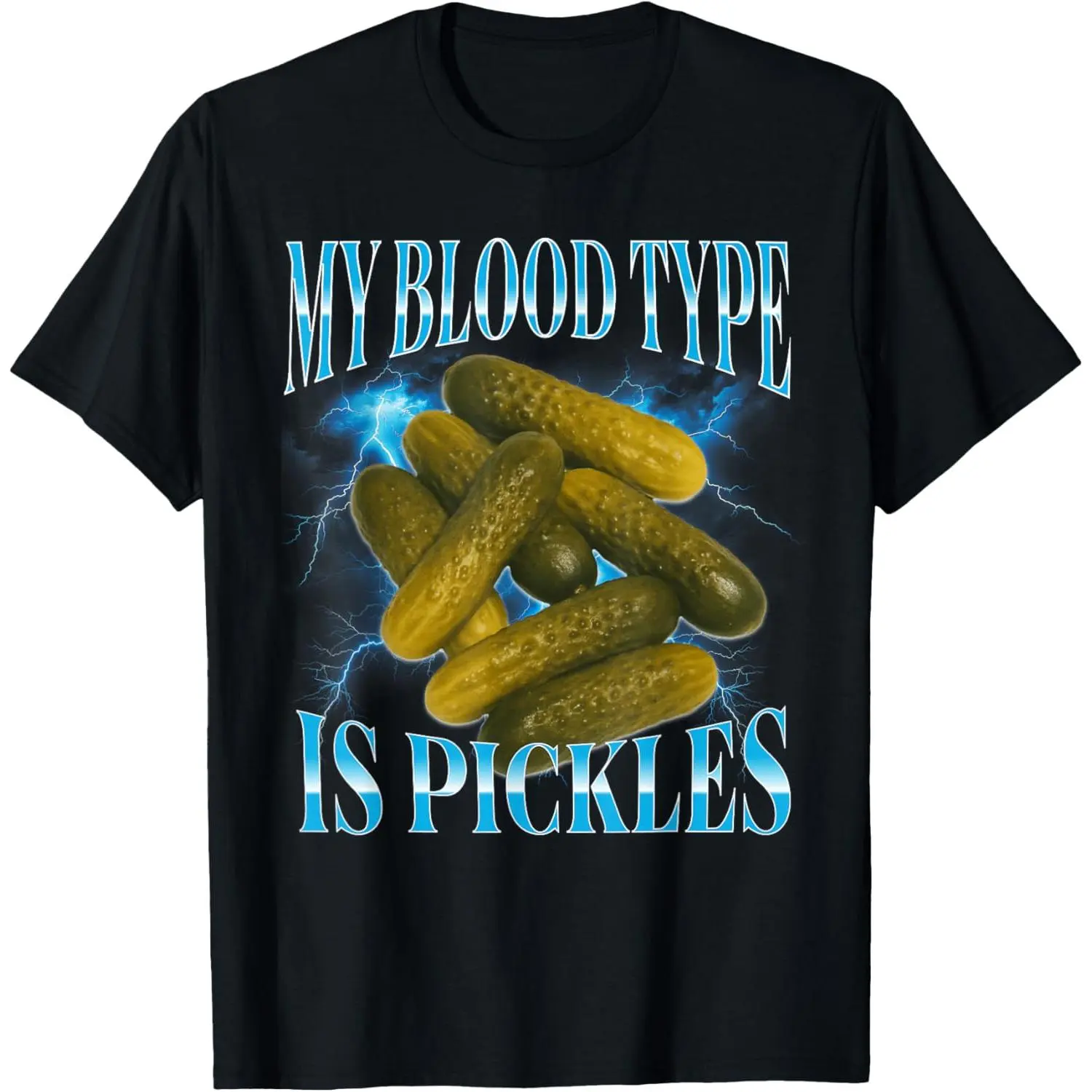 Women's Short-Sleeve Cotton Round Neck Distressed Graphic T-Shirt, Funny Cringe Pickles Design for Pickle Lovers, Shortsleeve, Top, Tshirt