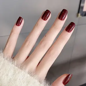 Short Ballerina Shaped False Nails Kit, 30pcs/set Press on Nails with 1 Count Nail File & 1 Count Tape, Removable Nail Art Artificial Full Cover, Nail Art Design