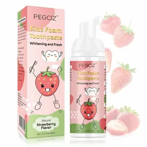 Pegciz Tooth Mousse with U-Type Brush, Strawberry Flavor Oral Care Kit, Safe & Effective Dental Hygiene for Kids