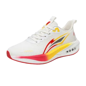 Men's Running Shoes Lightweight Cushioned Sneakers, Breathable Mesh Athletic Shoes, High Elastic EVA Midsole, Anti-Slip Outsole, Ergonomic Fit for Road Racing, Marathon & Long Distance Training