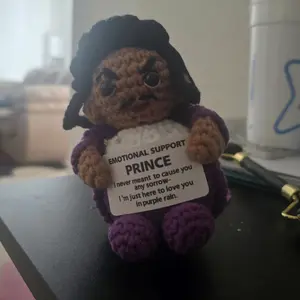Emotional Support Prince Crochet Doll Handmade Comfort 3D Plush Collection Stuffed Animals Unique Appearance Soft Cozy Feel