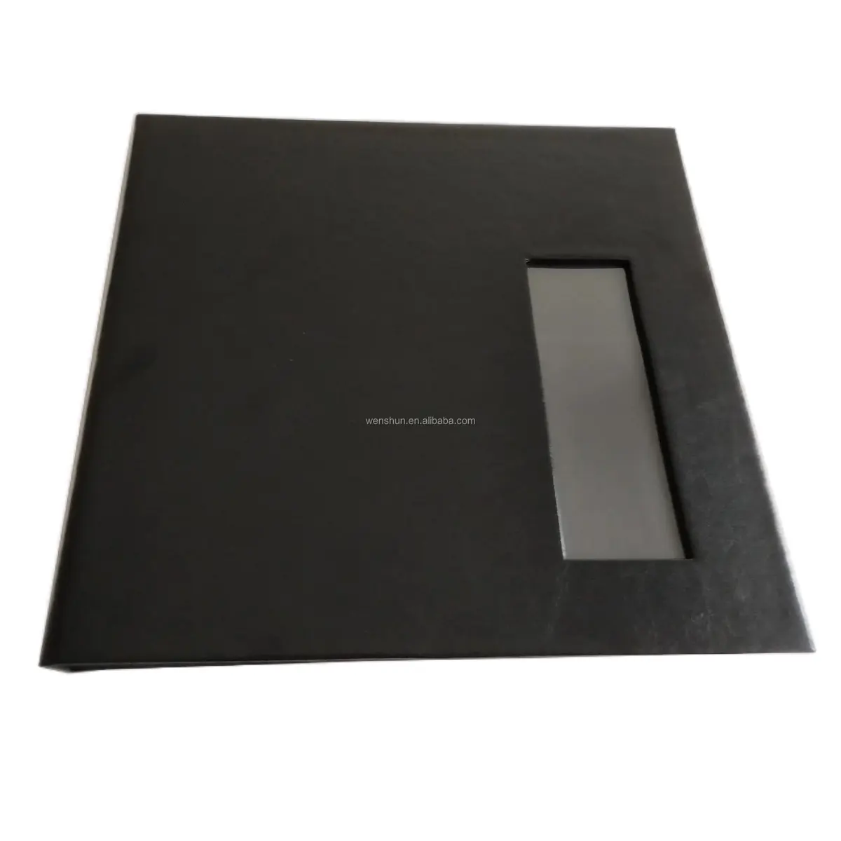 5 Black Leather Scrapbook with 2x6 Sleeves - Perfect for Photos Wedding Photo Booth Gift