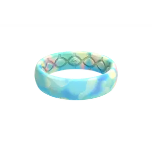 Groove Ring – Lightweight Flexible Ring for Women, Everyday Wear – Opal