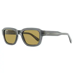 Lacoste L.12.12 Trim Rectangular Sunglasses L6048S 035 Transparent Gray 51mm
