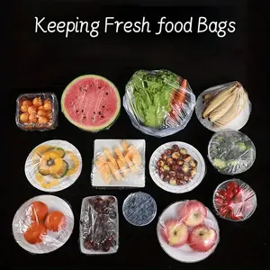 220pcs Large Transparent Elastic Disposable Cookware Food Wrap - Plastic Packaging Film for Hygienic Sealing, Extended Freshness, Kitchen, Refrigerator Use