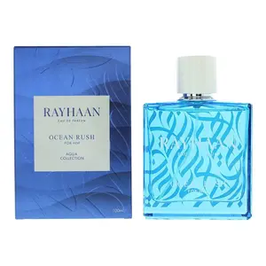 Rayhaan Ocean Rush Eau de Parfum Spray for Men, 3.4 Ounce