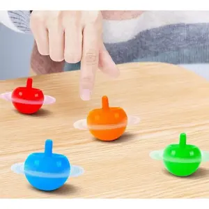 6/12pcs Plastic Flip Top Automatic Flip Tip Top Children's Fun Spinning Top Toy Gift Kindergarten Gift Reward Restless