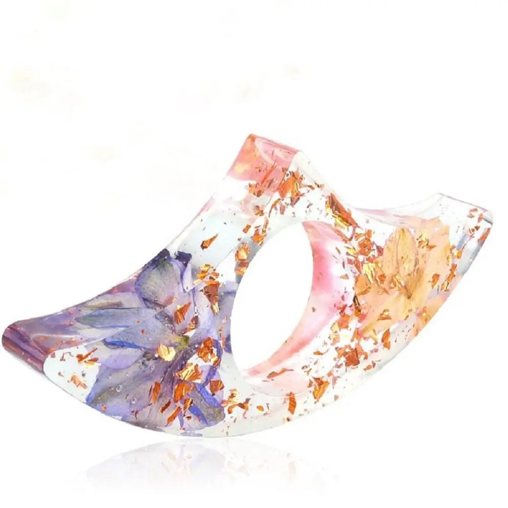 Dried Flower Resin Acrylics Book Holders, 1 Piece Creative Reading Thumb Ring Page Holder, Reading Accessory for Reader Lover Bookworm