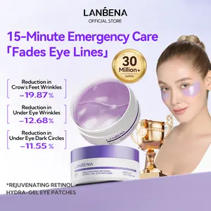 LANBENA Retinol Eye Patches 30 Pairs Reduce Fine Lines Brighten Eye Area Firming Skin Faded Patches 5X Lightens Bags Promotes Collagen - Eyepatches