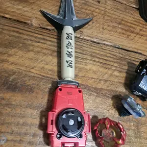 Minato Bey X Launcher Handle for Cosplay and Gaming - Durable Plastic Character Replica with Dual Launcher Adapter & Double Ripcord Grip