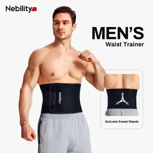 【Nebility】 Men's Sports Fitness Waist Trimmers Weight Lifting Belt with Steel Frame Support for Optimal Waist Training and Toning,fathersdaygift