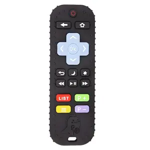 Silicone Remote Teether, 1 Count Cartoon Dinosaur Design Baby Teething Toy, Anti-swallowing Design Teether for Boys & Girls, Baby Soothing Teether