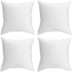 18 x 18 Throw Pillow Insert - Pack of 4 White, Down Alternative Pillow Inserts for Decorative Pillow Covers, Throw Pillows for Bed, Couch Pillows for Living Room (18" x 18" (Pack of 4))