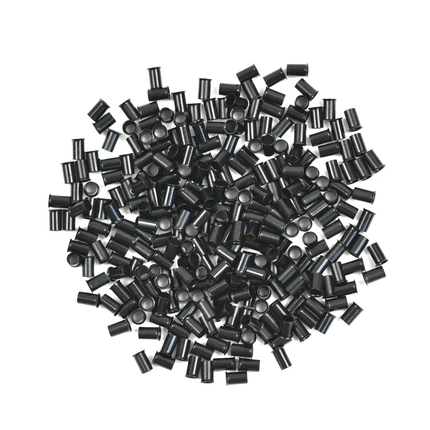 Hair Extension Microlink Tube Rings, 500 pcs Bulk Pack of 3.4x6mm Long Lasting Links for Professional Hair Care, Synthetic, Invisible Microlink Synthetic Extensions & Pieces, Lengthening Synthetic Extensions & Pieces