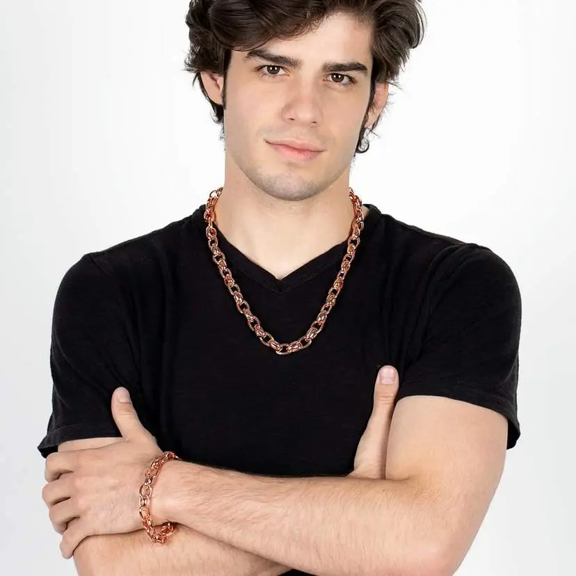 Rookie of the Year Necklace & Rookie Roulette Bracelet Men's - Copper Combo