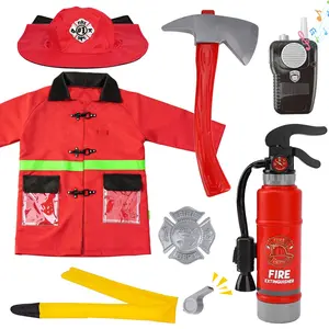 Firefighter Role-Play Set, Water Spray Fire Extinguisher, Sound Effect Radio, Breathable Fire Suit, Home Play Toy, Role Playing Accessories, Pretend Play