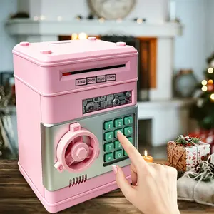 2026 New Kids Code Lock ATM Piggy Bank, Electronic Dual Storage Box for Coins & Paper Money, Interactive Educational Home Decor Toy, Boy Gifts for 3-12 Year Olds, Classic Birthday Present Choice