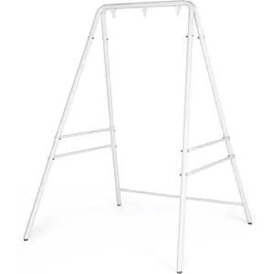 ONCLOUD Upgraded Hammock Chair Stand Metal Swing Stand Frame, Heavy Duty Steel Hammock Stand Only for Porch, Backyard, Indoor or Outdoor,White