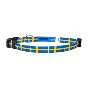 Cat Collar with Sweden Flag | Great For National Holidays, Festivals, Parades, Sporting Events, Pride Events