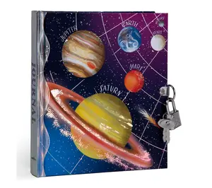 eeBoo Space Journal Foil Cover Solar System Themed Diary