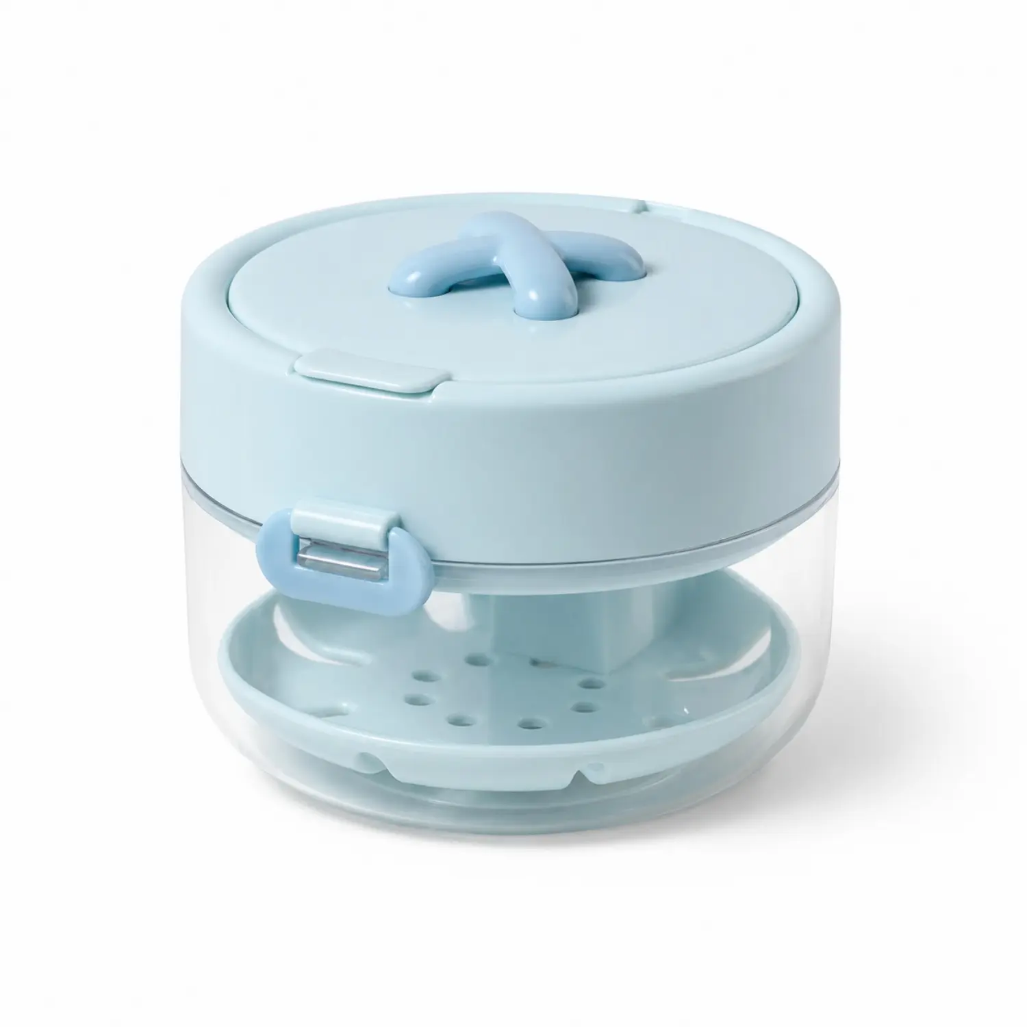 3-in-1 Retainer Cleaner Case with Mirror & Brush, Portable Dental Soak Container with Drain Tray for Clear Aligners, Retainers & Mouth Guards