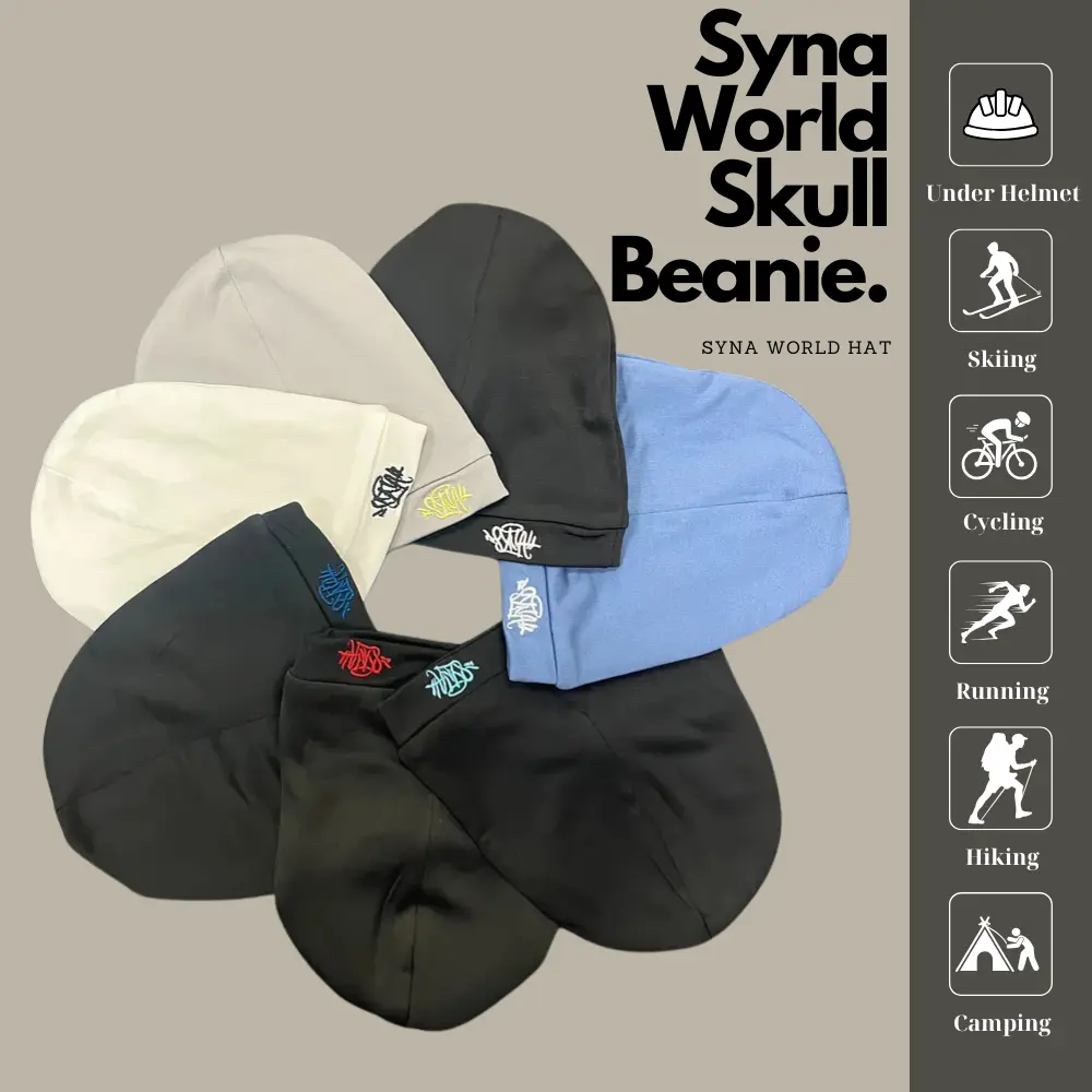 SynaWorld Skull Beanie 2025 New Knitting Syna Beanie Hat Men Women Paragraph Quality hat Y2k Warm Beanies Syna Running Cap