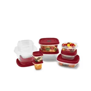 Rubbermaid EasyFindLids 24 Piece Food Storage Containers Variety Set, Red Kitchen Utensils