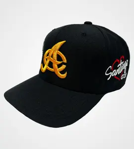 Aguilas Cibaeñas Snapback - Black Cap with Gold Logo, Adjustable Fit, Classic Design