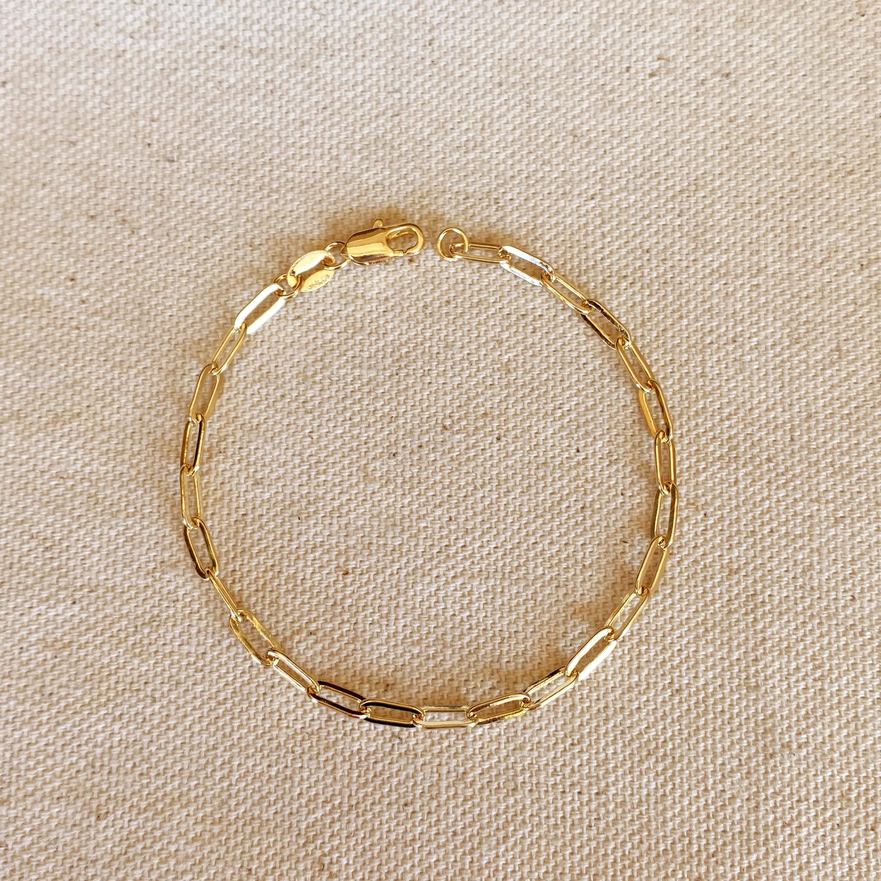 18k Gold Filled Short Link Paperclip Bracelet bracelet 18k Gold Filled Short Link Paperclip Bracelet bracelet
