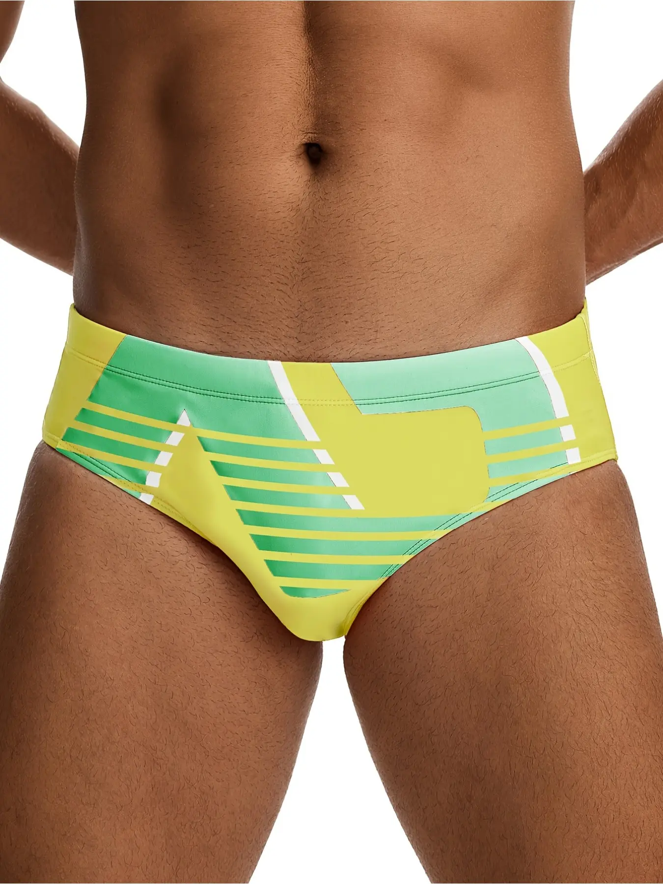 Men's patterned triangle underwear, men's swimwear, summer beach swimming shorts, Sport